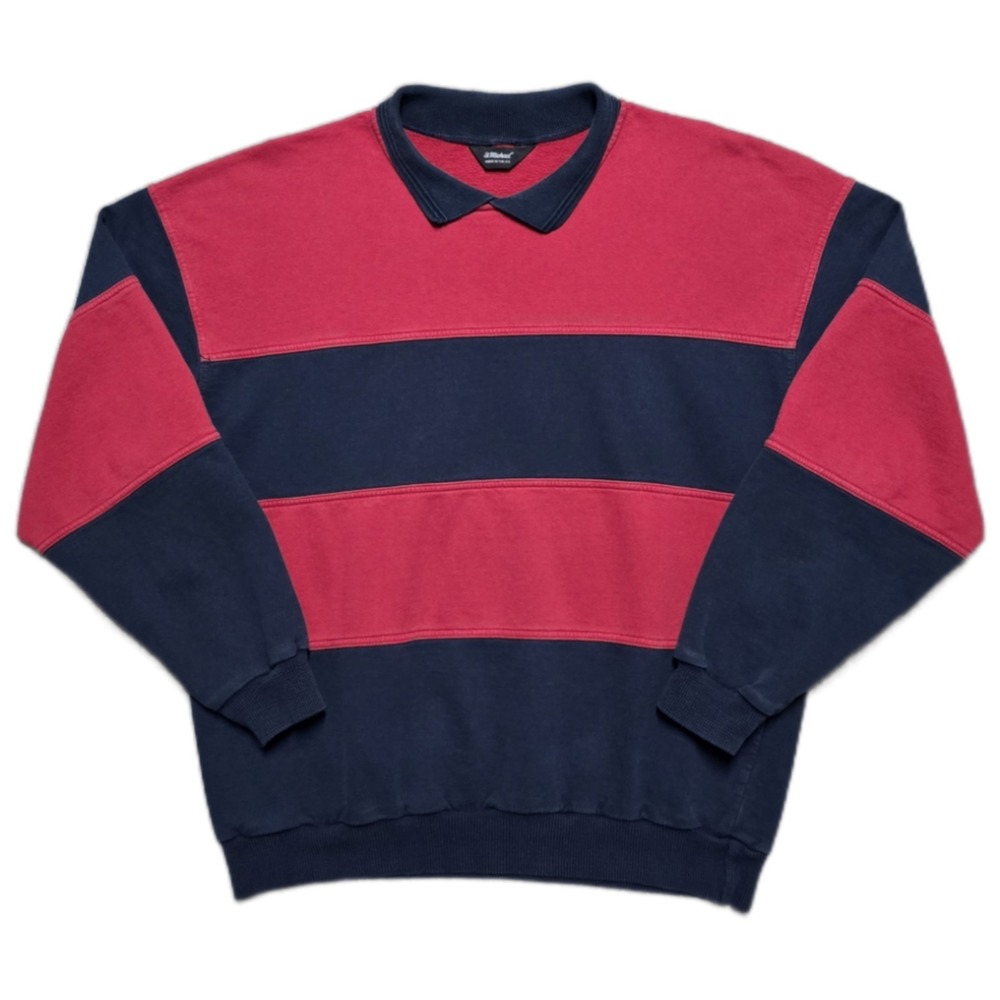 Vintage St Michael Rugby Shirt Mens L‎ 42-43 Preppy Striped Made In UK